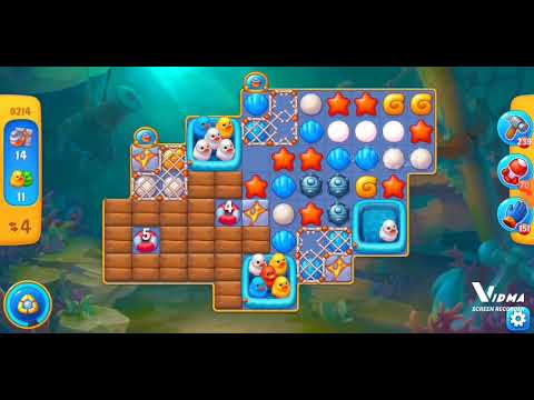 Fishdom. 9214 level no boosters and diamonds. 10 moves