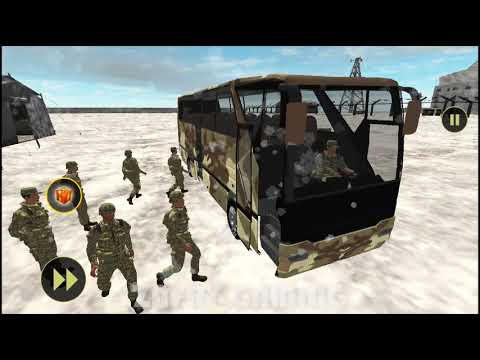 Driving Army Bus in Snowy Weather | Army Bus Driver 2020:Real Military Bus Simulator | Android Games