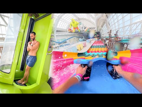 Riding EVERY BIG WATER SLIDE at DreamWorks Waterpark 2025 - American Dream Mall