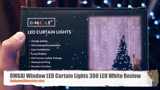 OMGAI Window LED Curtain Lights 300 LED White Review