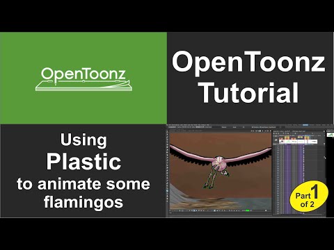 OpenToonz Tutorial - Using OpenToonz Plastic tool to rig and animate some flamingos