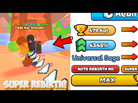 I DID EVEN MORE SUPER REBIRTH TO BECOME THE BEST PLAYER IN ARM WRESTLING SIMULATOR!