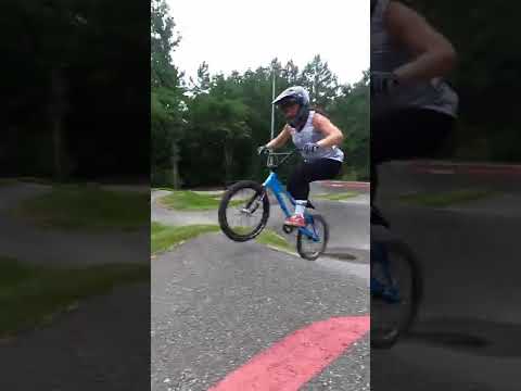 Mom Shreds the Pump Track on her SE Bikes PK Ripper #shorts