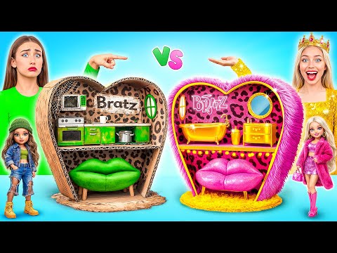 We Build Amazing Doll House for Bratz | Rich vs Broke Challenge by Multi DO Girls
