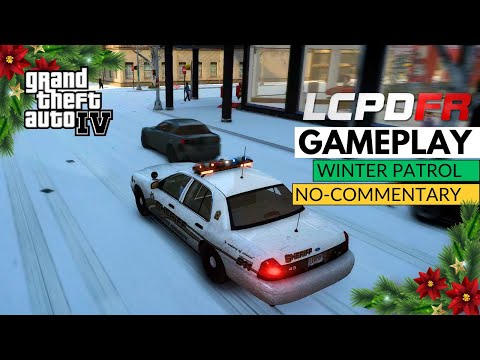 GTA IV - LCPDFR🚔Afternoon/Evening Snowy Winter Patrol  [no-commentary]