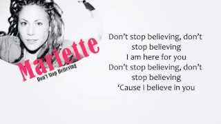 Mariette - Don't Stop Believing (Lyrics)