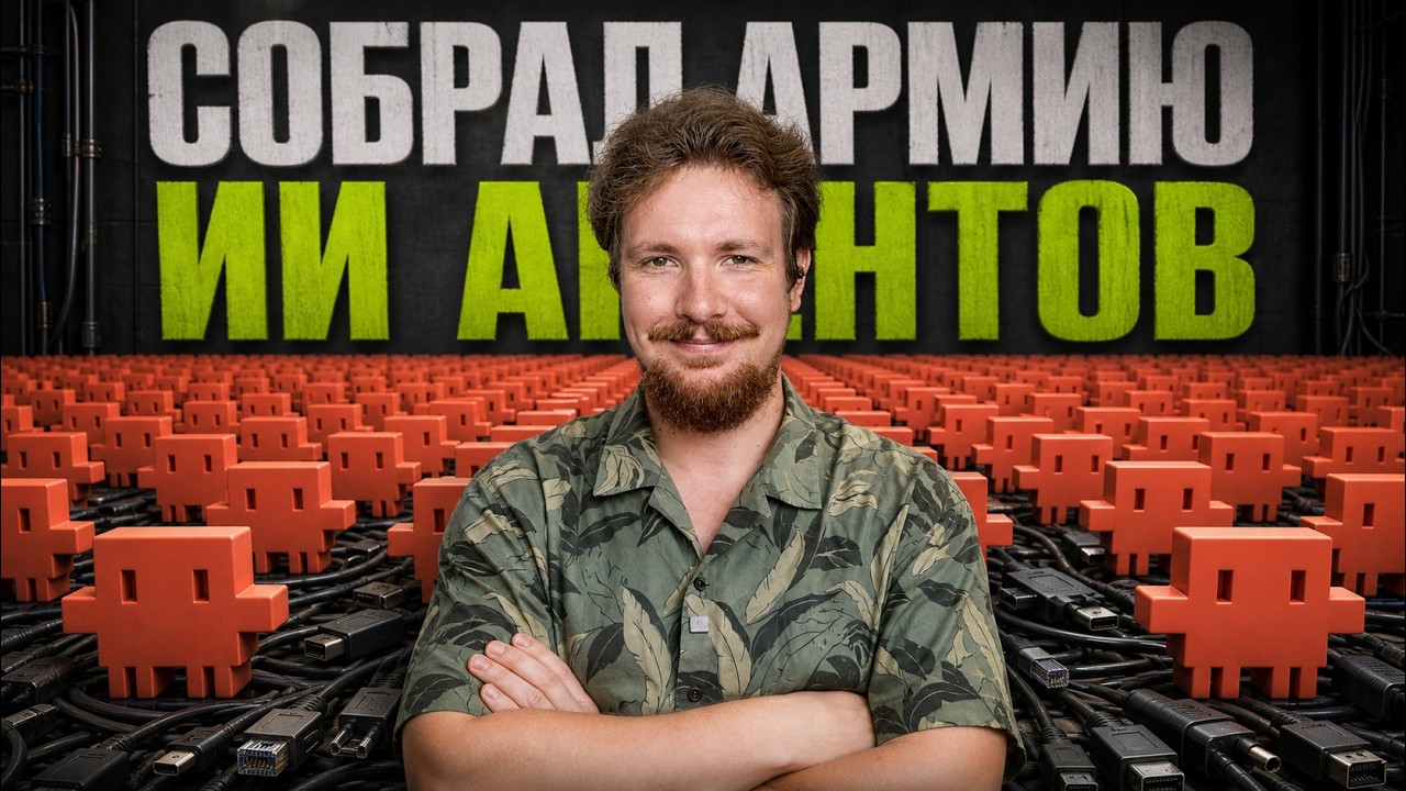 YouTube: Запустил 250 ИИ-агентов одновременно