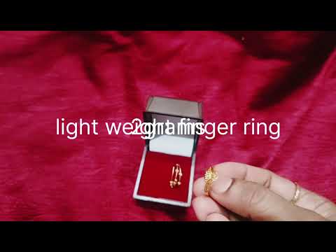 my light weight gold finger rings#3 grams on words#2024 latest designs