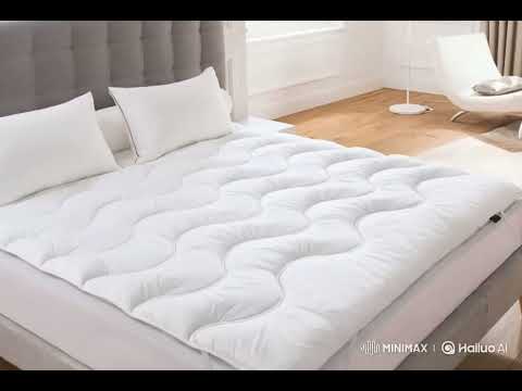 Surmatelas Nuage en microfibre, permettant d'apporter un confort supplémentaire, doux et moelleux au matelas, Sampur - Second Medium