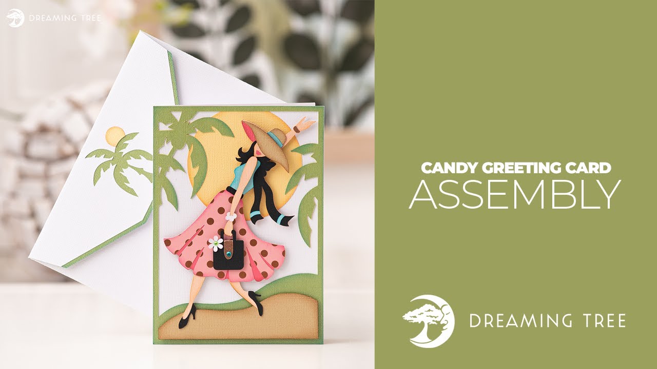 SVG File - Candy Greeting Card - Assembly Tutorial (For Cricut, Silhouette, and ScanNCut)