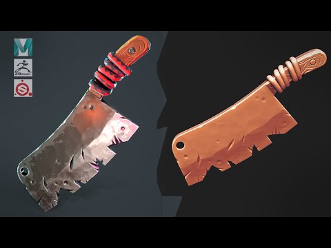 Making a Stylized Chopping Knife with Maya, Zbrush, and Substance Painter