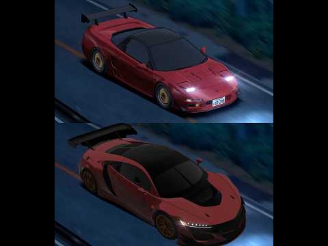 Initial D remake with the new Acura NSX GT3 and Mazda RXVision. Made w blender and ae :)