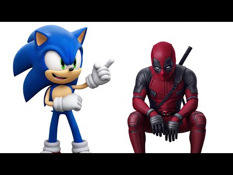 Sonic And Deadpool funny animation,playing rock paper scissor games.