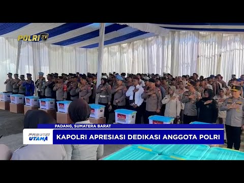 KAPOLRI SERAHKAN TALI ASIH KEPADA PERSONEL &amp; ASN POLDA SUMBAR TERDAMPAK BENCANA