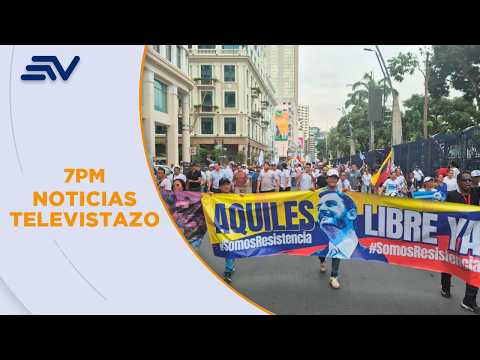 Marcha a favor de Aquiles Álvarez inició en el parque Centenario en Guayaquil | Televistazo