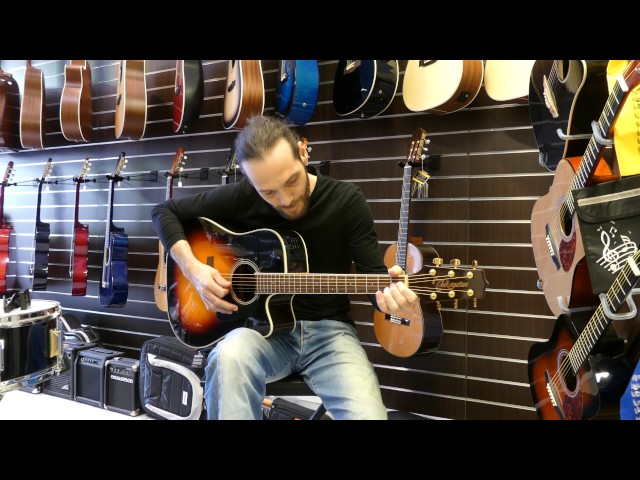 Vídeo relacionado con Takamine G Series GD51CE Dreadnought Cutaway Guitarra acústica-eléctrica nivel 2 brillante Sunburst 190839131959