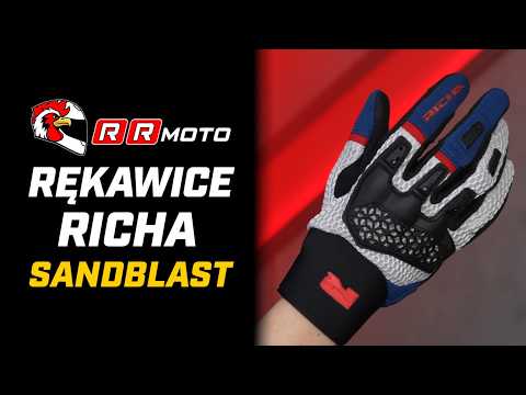 RICHA SANDBLAST _ letnie rękawice motocyklowe z D3O, TPR i pełną wentylacją