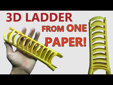 How to make a 3D LADDER FROM ONE PAPER ONLY!!!! (3D Art & Crafts) Quick Method!!!