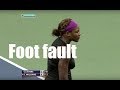 Foot fault at an extremely important point. Serena at US Open 2009