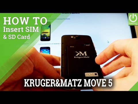 Insert SIM & SD in KRUGER & MATZ Move 5 - Install Micro SD and SIM