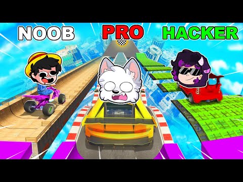 GTA5: MEGA RAMPA NOOB VS PRO VS HACKER 😱🔥 GTA V con RAMCORE y KPLAY