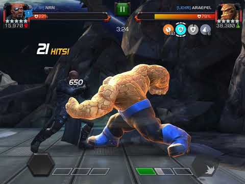 Nick Fury vs Thing 53 node. Unboosted off-season