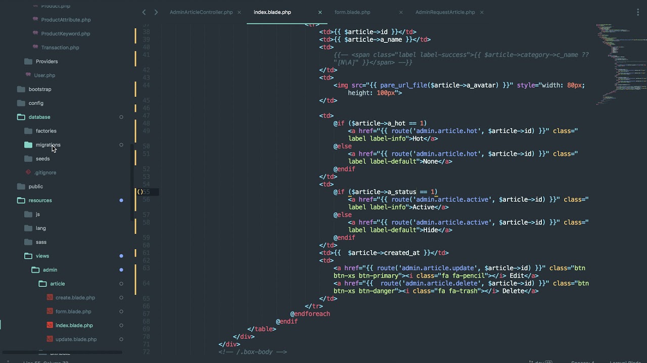 [Seri] - Website đồng hồ - Hiển thị danh sách bài viết, xử lý active, hot delete bài viết