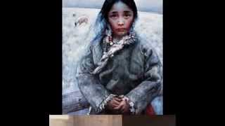I Am A Child-Tibet Girl paintings by Chinese artist Ai Xuan.
