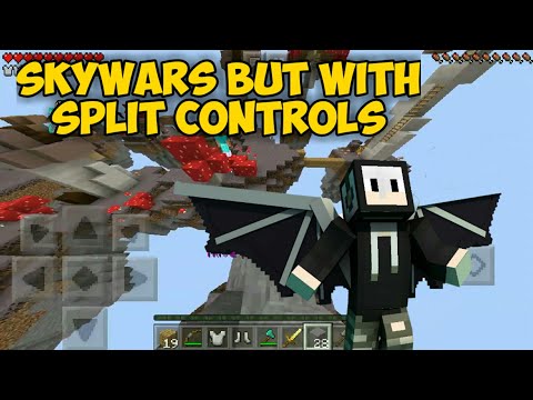 SKYWARS Mcpe gameplay|Split controls|CUBECRAFT