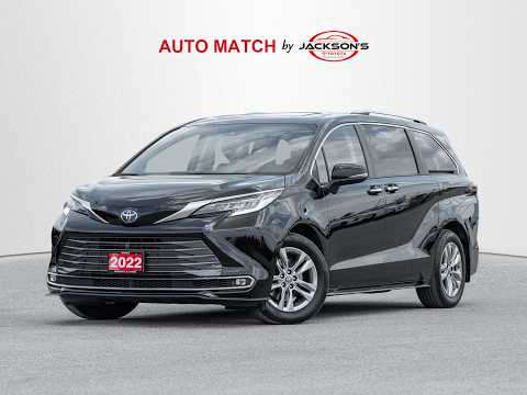 2022 Toyota Sienna Limited 7-Passenger AWD in Black for sale at Jackson's Toyota in Barrie, ON