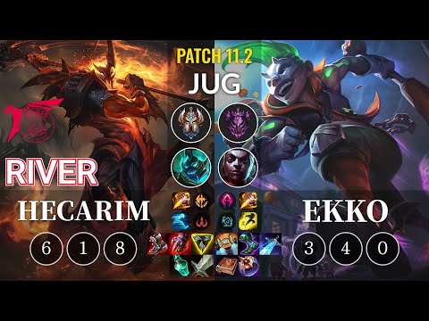 TLN River Hecarim vs Ekko Jungle - KR Patch 11.2