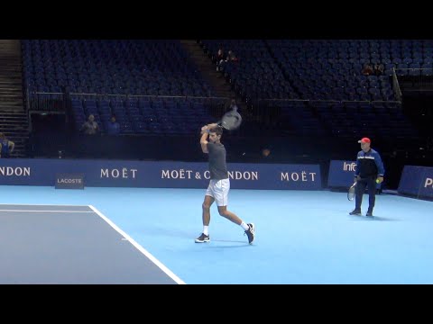 2018 ATP Finals: Novak Djokovic Practice with Karen Khachanov