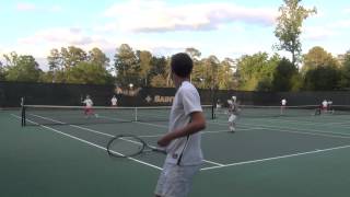 HS Varsity Tennis: Collegiate vs. St. Christopher's. Top Doubles, Boys