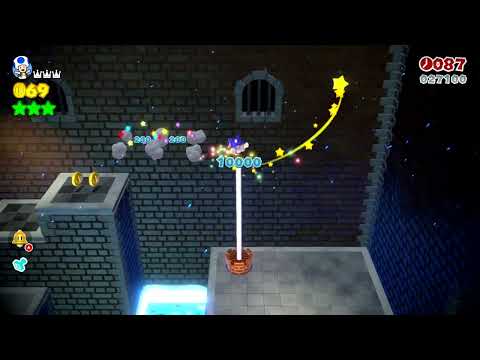 Super Mario 3D World (Switch) 5-3 100% Speedrun - Time: 13 (Former WR)