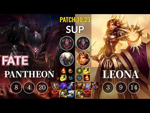 IG Fate Pantheon vs Leona Sup - KR Patch 10.23