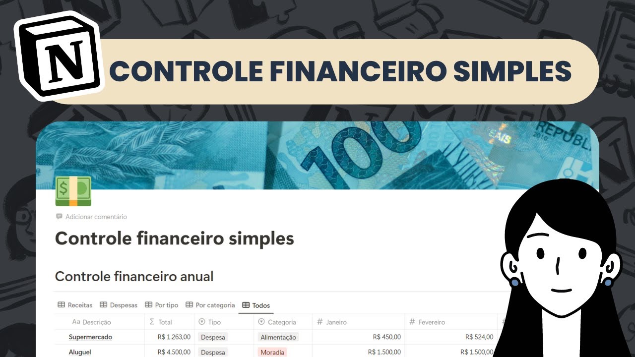 Como fazer um controle financeiro simples no Notion