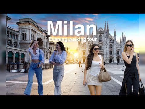 A beautiful evening in Milan, Italy 🇮🇹 Walking Tour | 4K 60fps |