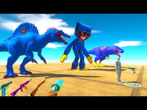 FPS AVATAR vs DINOSAURS HUGGY WUGGY TEAM DEATHRUN RESCUE MISSION - ARBS