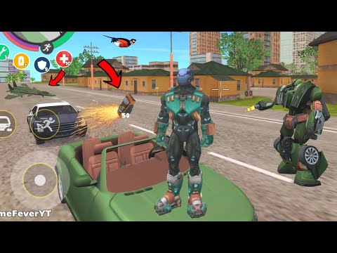 Rope Hero: Vice Town (One Thousand Volt Electric Grenade) Rope on Robot CAR - Android Gameplay HD