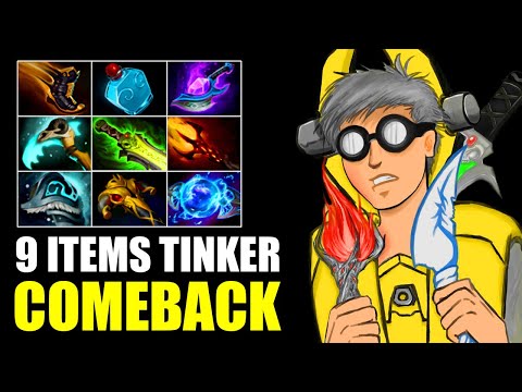 1 Hour Gameplay Epic Comeback, Tinker with 9 Items| Tinker Dota 2 Gameplay