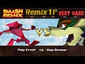 Smash Remix Classic Mode Remix 1P Gameplay With Polygon Crash VERY HARD