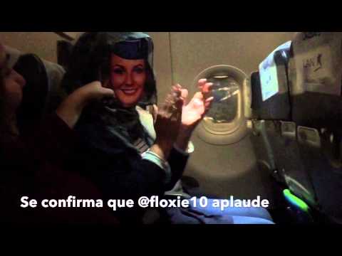 Momentos de aplausos en el aterrizaje