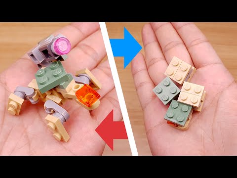 LEGO brick Cube Turtle combiner transformer robot tutorial Gun Turtle #LEGO #レゴ合体ロボ #レゴアイデア #레고합체로봇