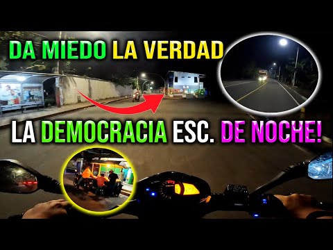 Municipio de la Democracia Escuintla de Noche en MOTO Pulsar NS160 soma gamer visitando La Demo