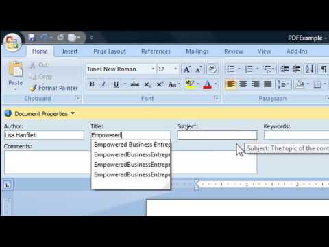 Free PDF Converter - How to convert a document into a...