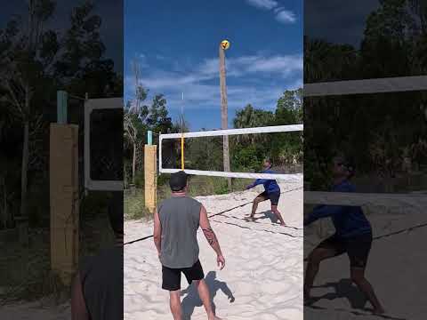 He Saved This Beach Point With A KICK! 🦶🏻  #volleyball