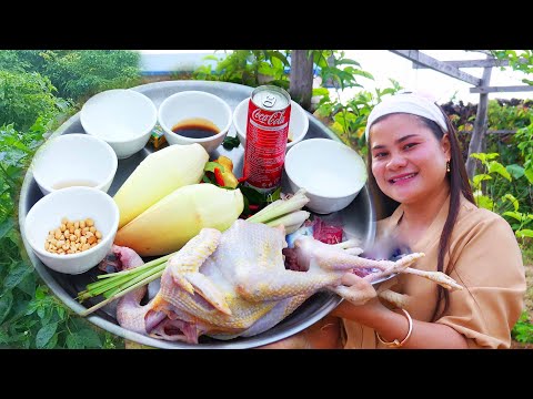 Experiment Cooking Chicken + Banana Flower + Coca-Cola Recipe So Delicious