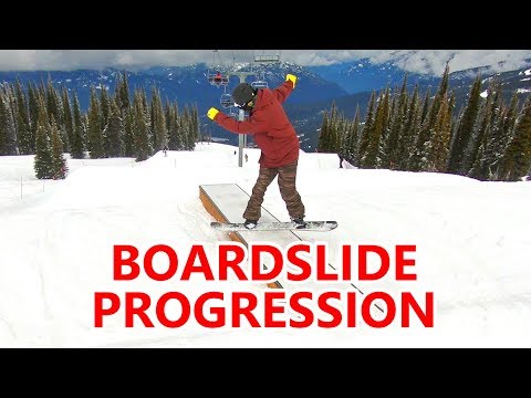 BEGINNER BOARDSLIDE SNOWBOARD TRICK PROGRESSION