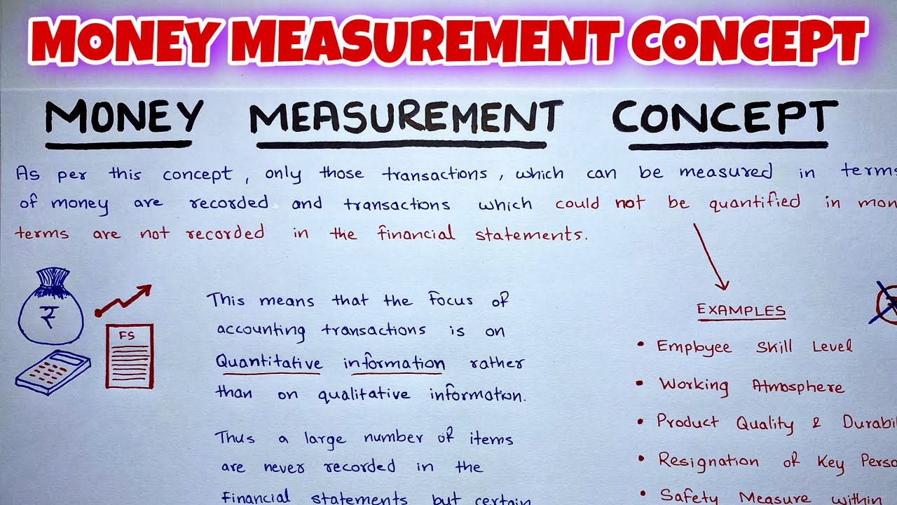 Money Measurement Concept EXPLAINED - By Saheb Academy