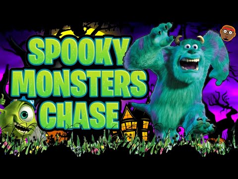 EPIC Monsters Inc. Halloween Chase | Halloween Run and Freeze